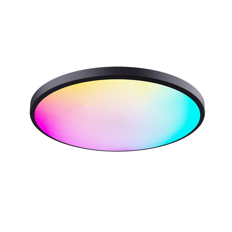 Black and white intelligent Bluetooth ceiling lamp with RGBCW full colour and colour temperature adjustment