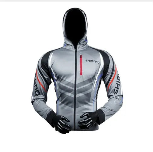 Long-sleeved ice silk fishing suit in black with anti-mosquito and quick-drying features for outdoor use