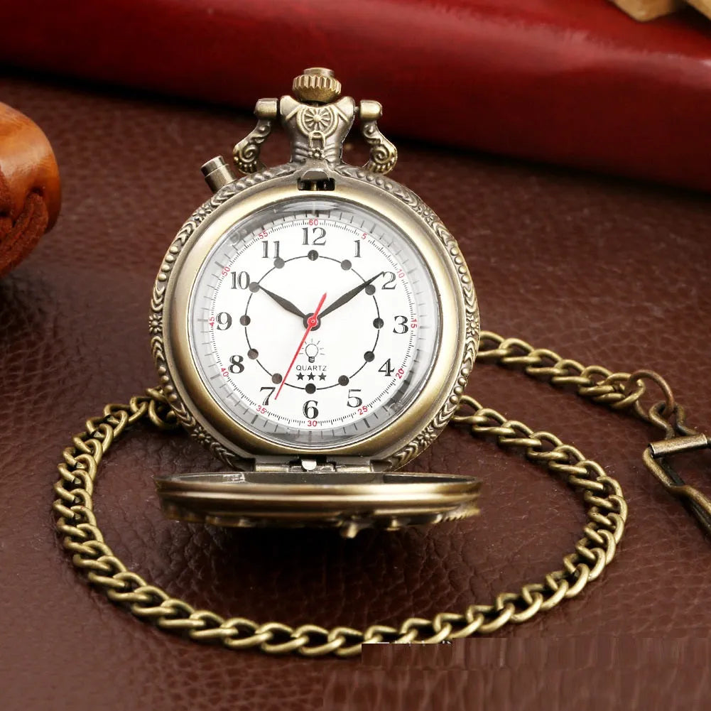 Retro LED motorcycle design pendant clock with 45mm dial, plastic mirror, alloy chain, in silver colour