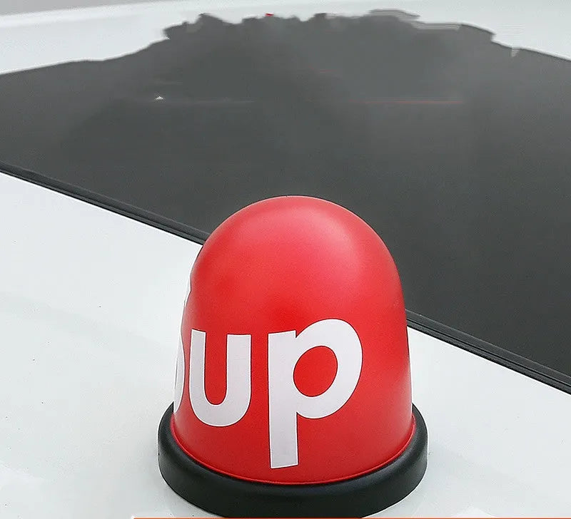 Creative car roof ornament 10cm x 8.5cm x 10cm in Red SUP or Black SUP with 2 3M adhesive stickers