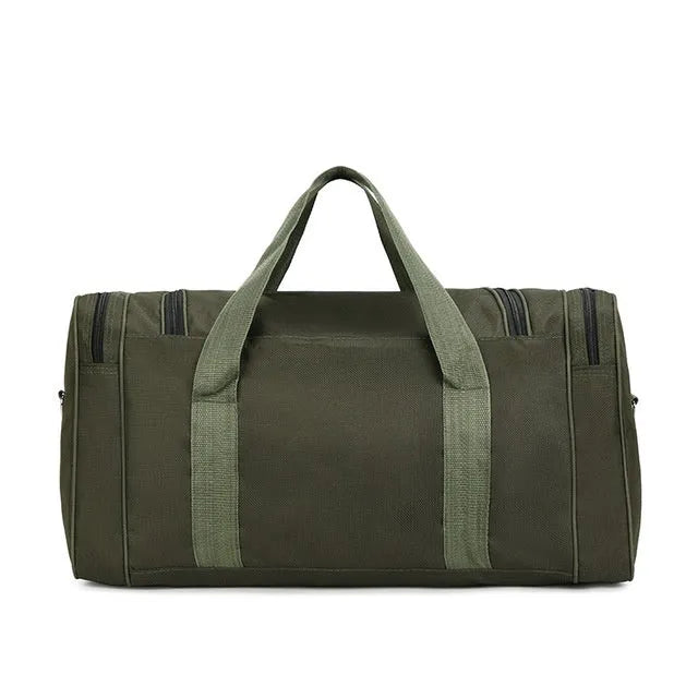 Folding travel bag 56x24x29cm in black with main compartment and front zipper pocket