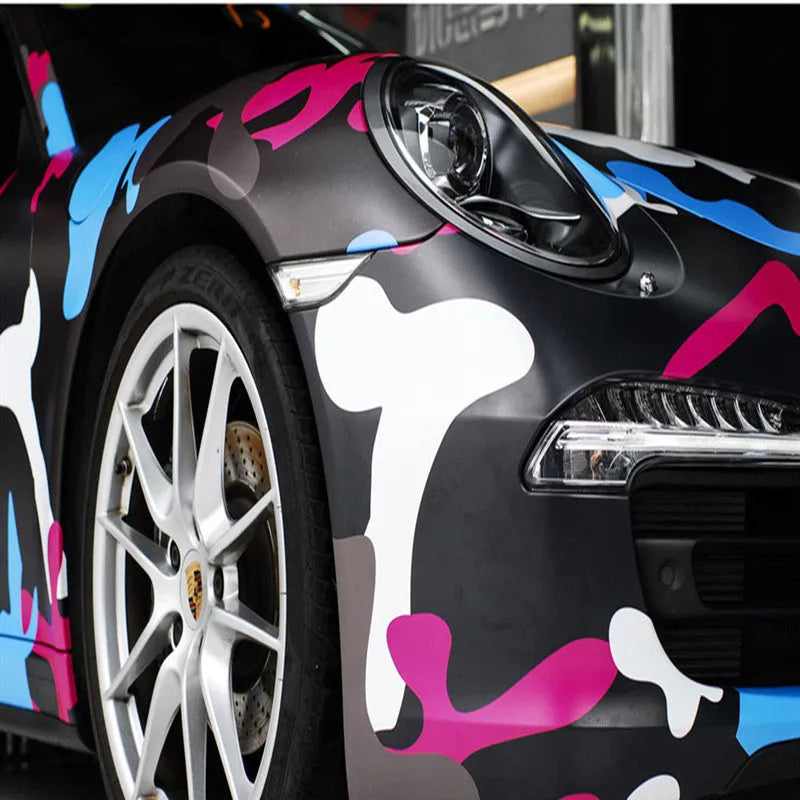 Camouflage car body film self-adhesive sheet 30cm x 1.2m with camouflage pattern for vehicle body styling