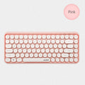 Compact wireless Bluetooth keyboard with 84 keys in ABS black finish, 320x136.6x30.5mm size