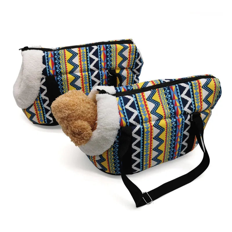 Multi purpose warm canvas cotton pet carrier in camo style for dogs and cats, size S and L