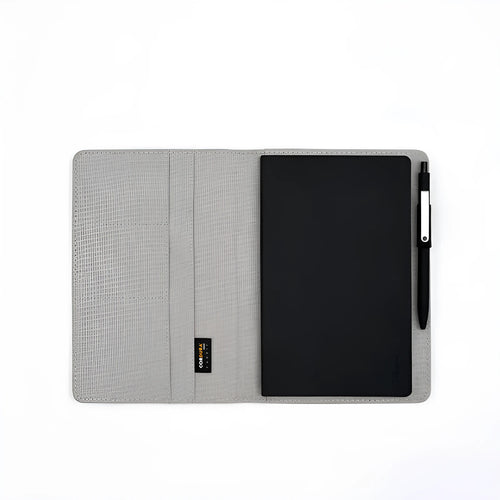 A5 notebook set with envelope, PU cover, and MIDOT neutral pen in black color