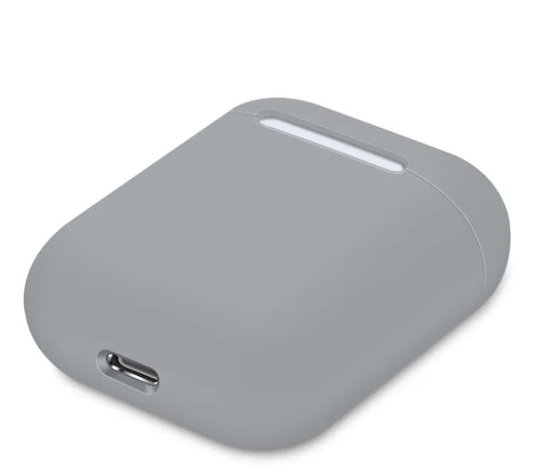 Split-design silicone protective cover for Apple AirPods charging case in a selected solid colour.