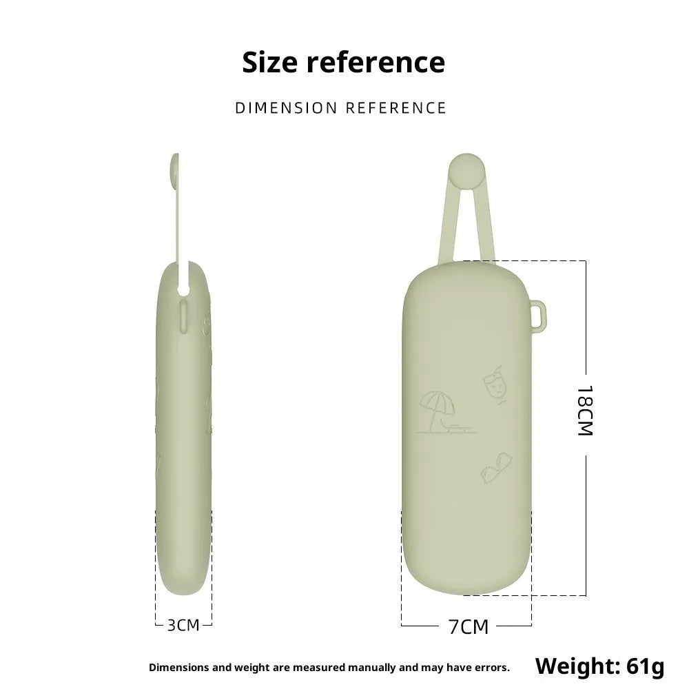Silicone glasses storage bag in pink, brown, khaki, black or light green for spectacles and makeup brush washing supplies
