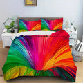Digital printing down quilt cover three-piece set in chemical fibre, modern simplicity style, available in multiple sizes