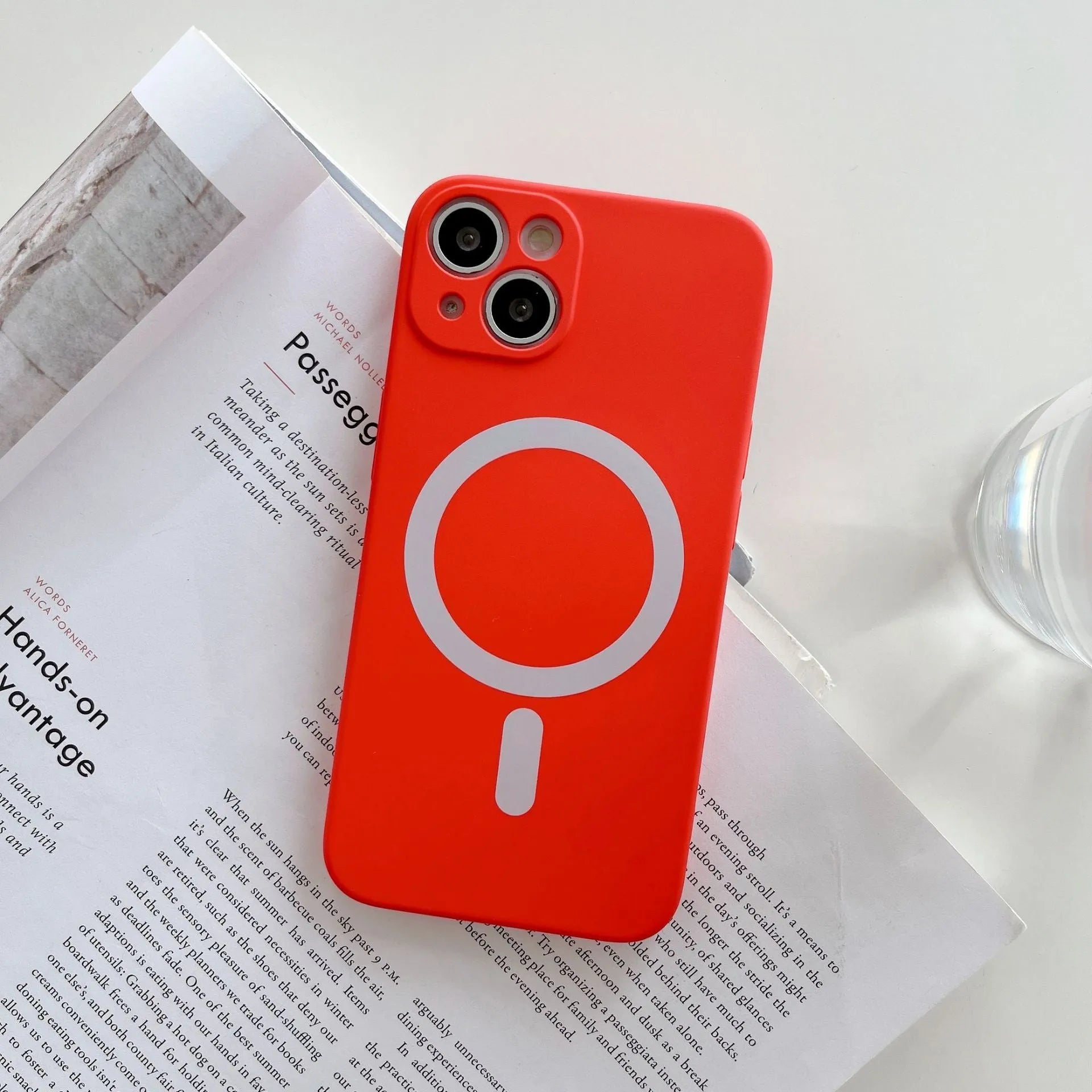 Magnetic wireless charging iPhone case in TPU material showing multiple colour options