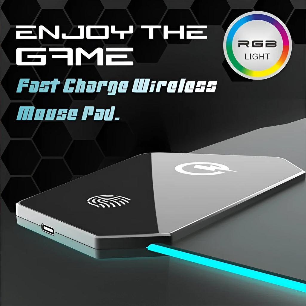 Black gaming mouse mat with mech-style graphics showing 300x800mm dimensions and TYPC interface