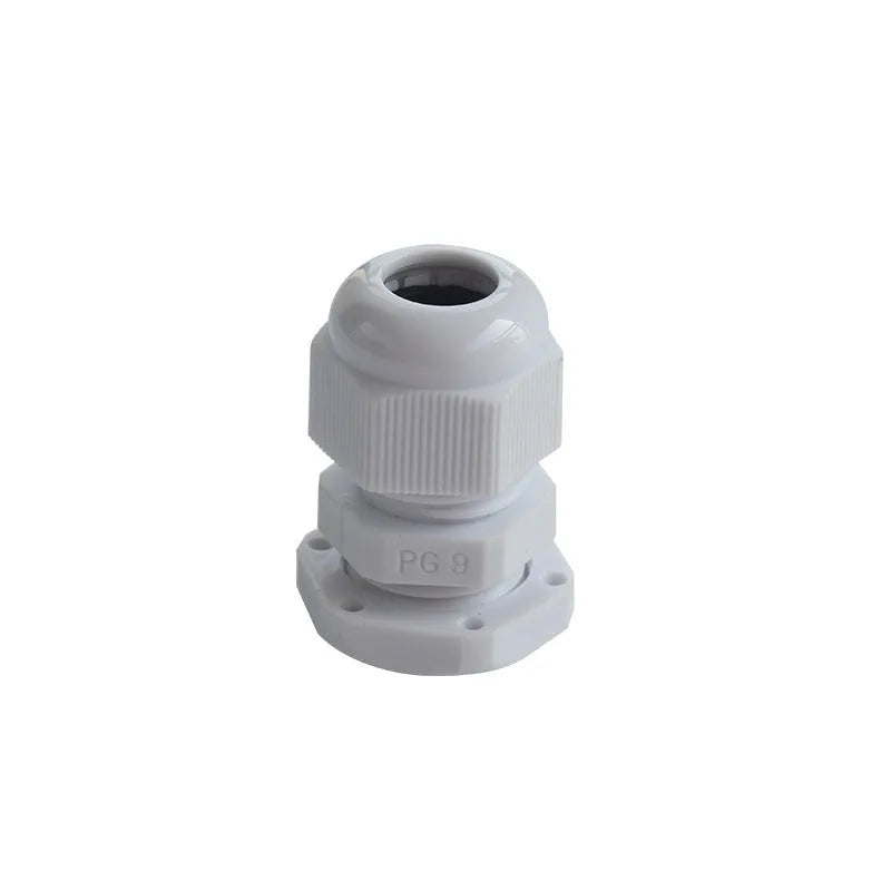 PG11 IP68 nylon cable waterproof connector in black, red, and white plastic