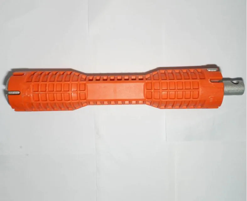 Orange multifunction anti-slip faucet socket wrench with plastic and aluminium alloy construction
