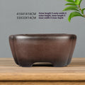 Handmade antique square purple sand ceramic bonsai flower pot, 41x41x18cm, for flowers and green plants