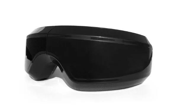 3D 4D rechargeable eye massager with Bluetooth, black colour, foldable design, LCD screen
