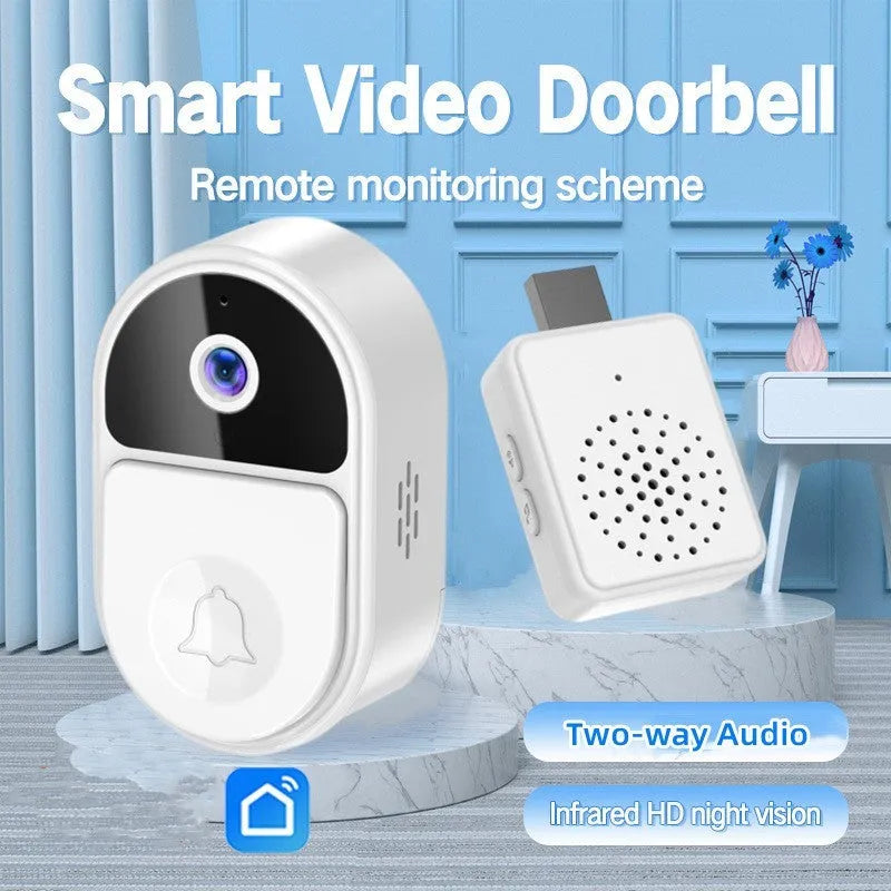 Doodle Smart Visual Doorbell V8 wireless two-way intercom in black or white with USB charging