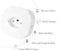 16A smart WiFi socket plug with voice control in EU, US, or Swiss plug style options.