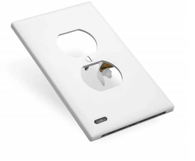 White plug-in socket induction night light with automatic sensor, installed on a UK wall socket.