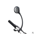 Black metal bicycle rearview mirror with adjustable hose mechanism for handlebar mounting