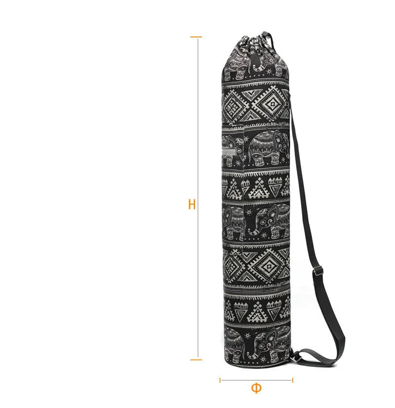 Canvas yoga mat shoulder bag in 8 colour styles, size H 75cm M 16cm, for fitness and running
