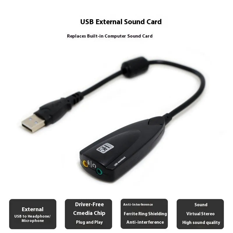 5HV2 71 cable karaoke sound card in black with triangular design for desktop use