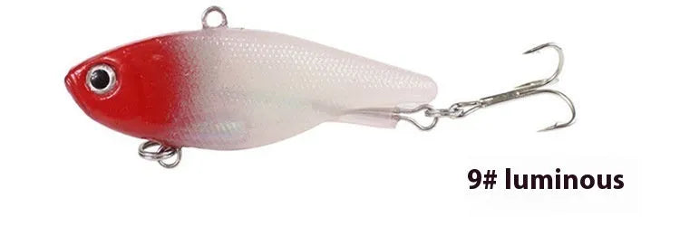 Lead-coated soft VIB lure for sea fishing, soft glue fish bait in multiple styles, single piece.