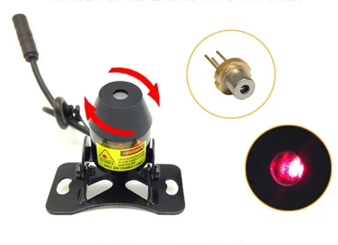 Black laser fog light anti-tailgating spotlight for cars and motorcycles, rear anti-collision warning accessory
