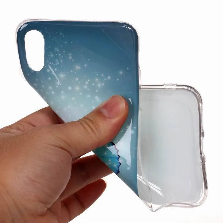 Luminous cartoon iPhone case with Butterfly design, back cover style in IMD+TPU material