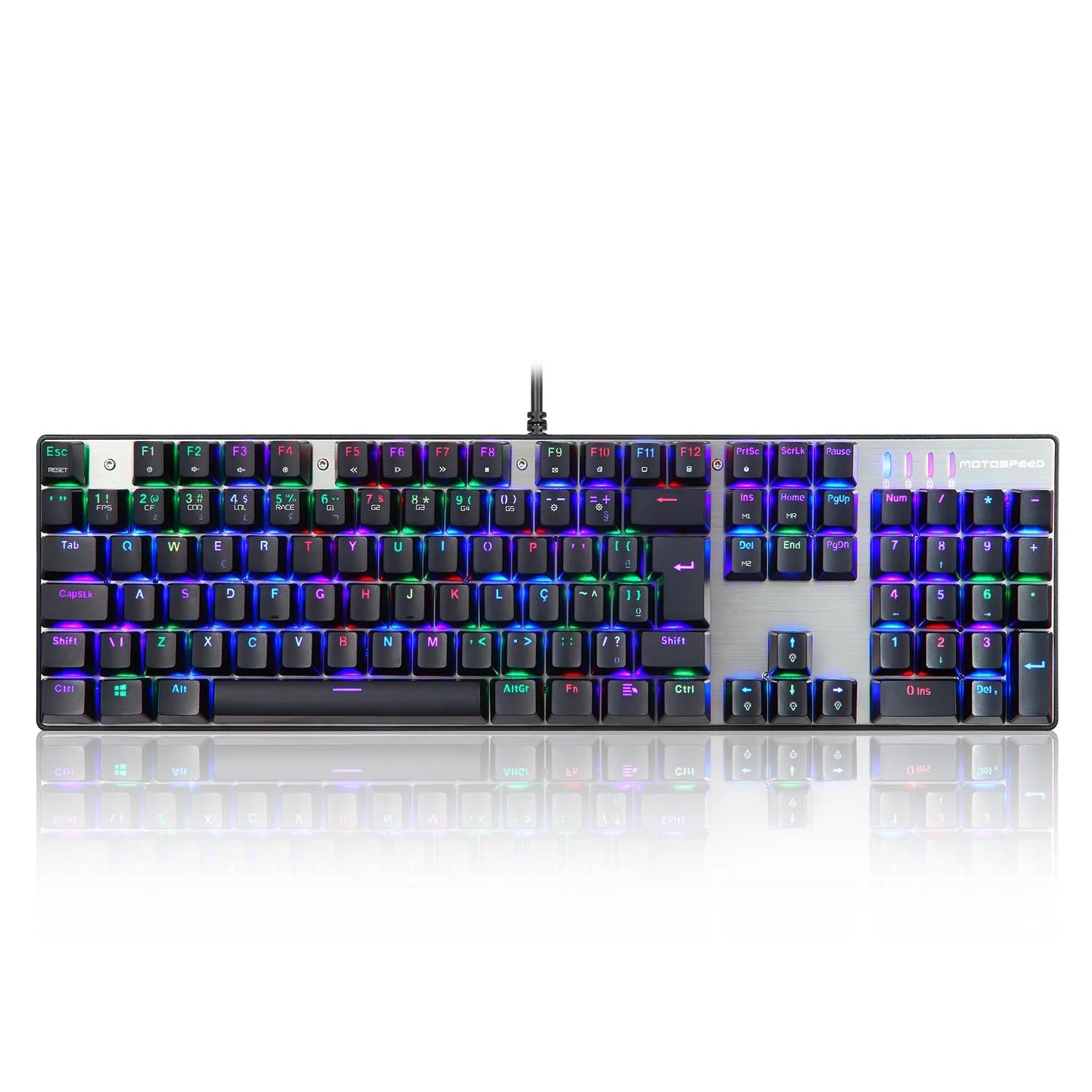 CK61 RGB compact 61-key mechanical keyboard with black body and transparent ABS keycaps