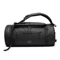 Polyester travel backpack fitness bag in black, 56x28x28 cm, waterproof and breathable