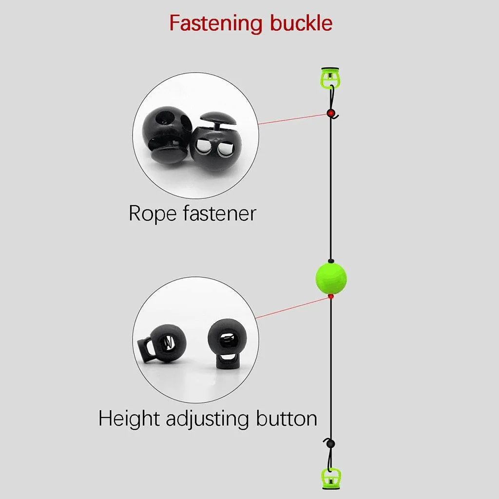 Green PU suction cup suspended boxing speed ball on a smooth surface