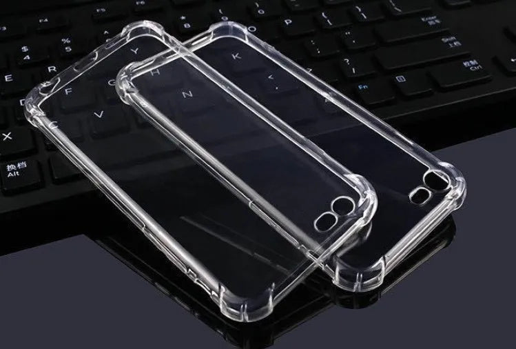 Transparent shockproof TPU iPhone case shown on an iPhone 12 Pro Max.