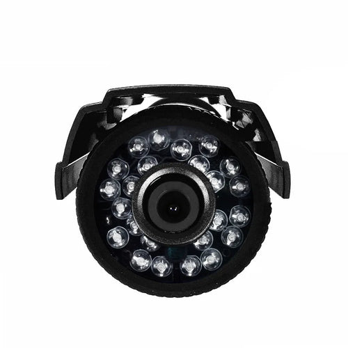 Black AHD HD waterproof security camera with fixed lens for outdoor CCTV monitoring.