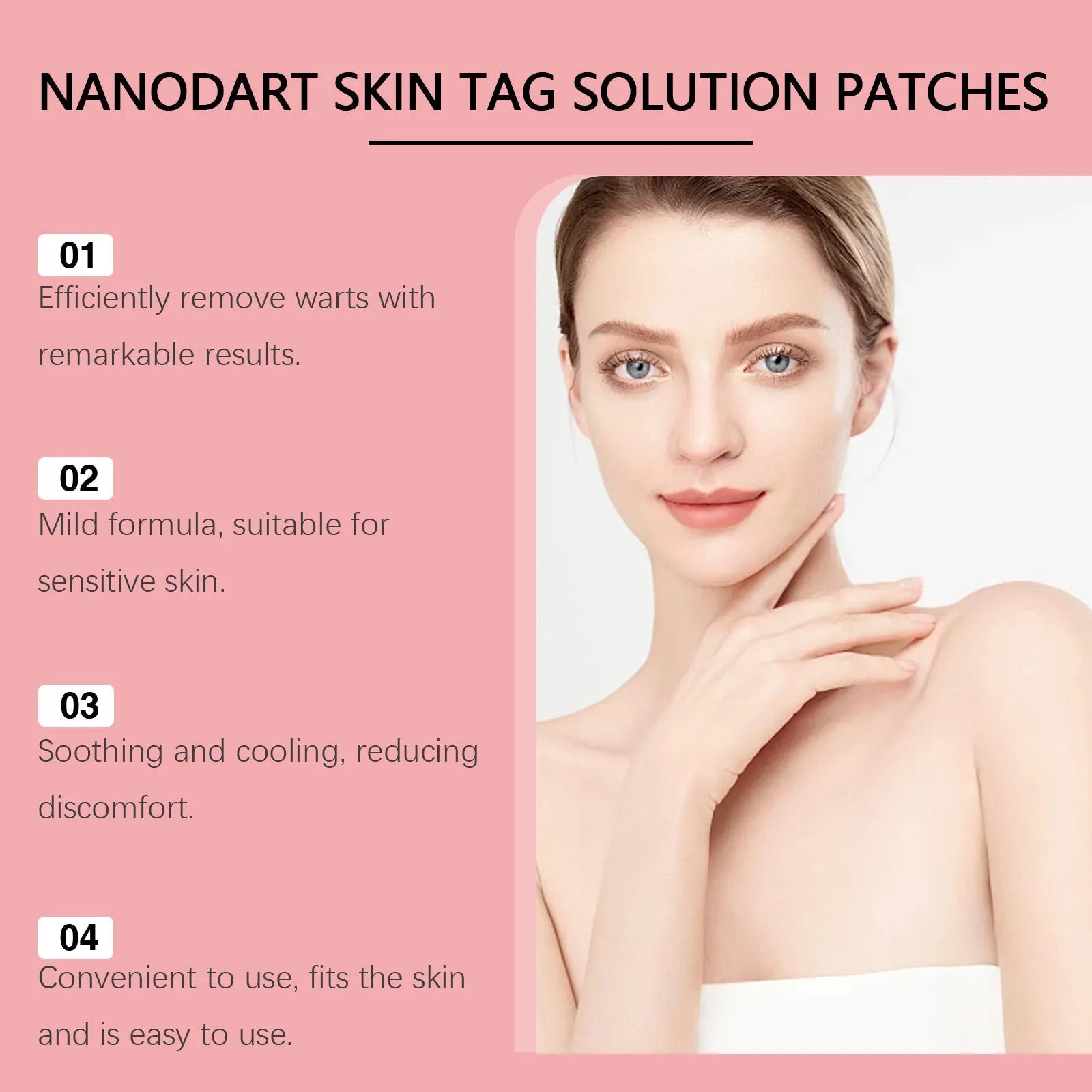 Skin wart invisible repair patches with tea tree oil and centella asiatica formula