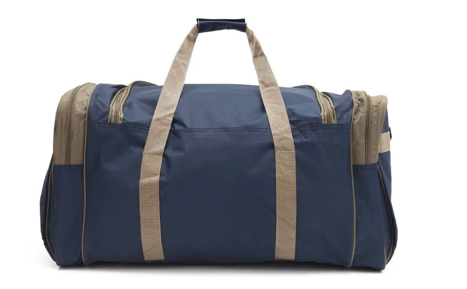 Oxford cloth shoulder bag in black, 64x30x33cm, with zipper and soft handles, plain pattern