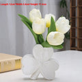Clover ceramic desktop vase in European style with white porcelain construction