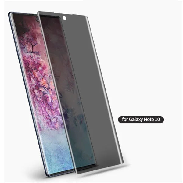 Full screen TPU privacy film for Samsung Galaxy Note and S series, anti-reflective matte finish.