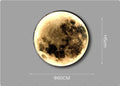 Acrylic moon wall lamp in warm light, 300mm diameter, dimmable