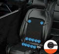 Ventilated vehicle seat cushion with cooling fans and cigarette lighter power cable in choice of colours