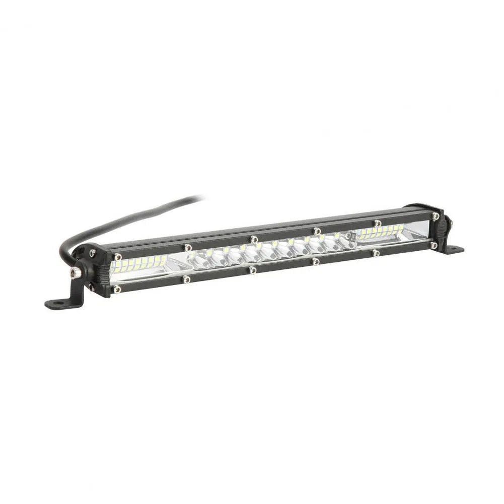 Ultra-thin white aluminium LED light bar for vehicle roof mounting, shown in 10, 20 and 30 inch sizes.