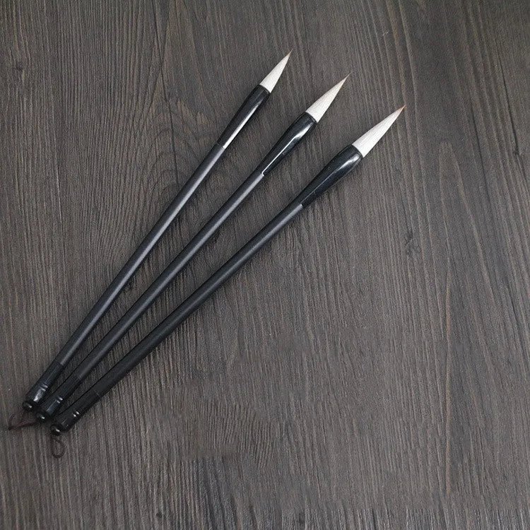 23cm student calligraphy brush with steel barrel and traditional brush design