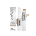 Two-in-one colour changing foundation stick in shades dark complexion, ivory white, natural colour with mineral oil and vitamin E