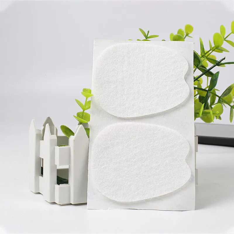 White thin felt anti-wear shoe tongue sticker for front palm protection.