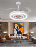 Nordic ceiling fan light with ABS blades in 42-inch or 48-inch diameter sizes