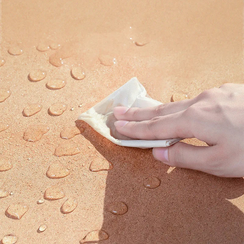 ORICO CMP-CF natural cork mouse pad with ground surface finish in brown cork colour on a desk
