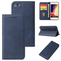 Leather flip case for Apple iPhone with TPU inner shell, card slots, and six colour options