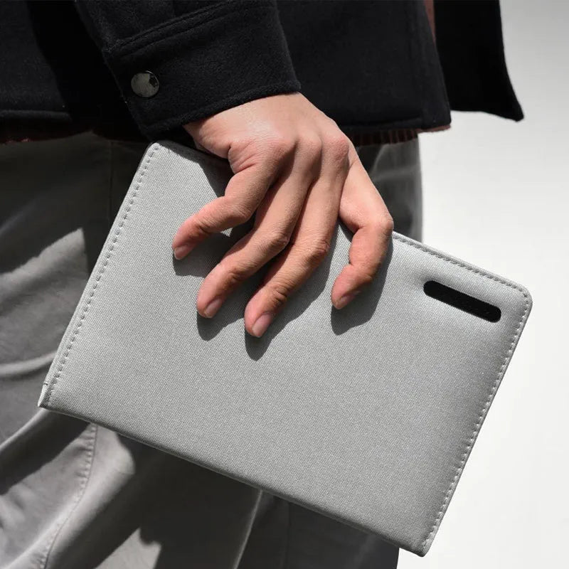 A5 notebook set with envelope, PU cover, and MIDOT neutral pen in black color