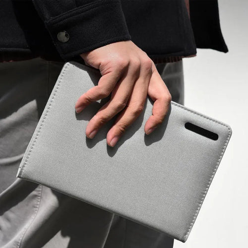 A5 notebook set with envelope, PU cover, and MIDOT neutral pen in black color