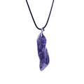 Natural dream amethyst dog teeth pendant, purple gemstone charm, 20-30mm length, pendant without leather rope