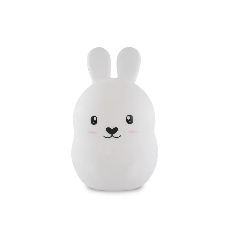 Silica gel LED nightlight with silicone shade, USB power, and two face styles: Happy and Smile