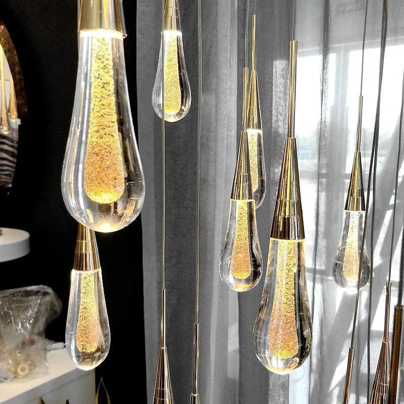 Postmodern crystal chandelier single head pendant light 27cm height 5cm diameter 130cm adjustable cord 2W LED